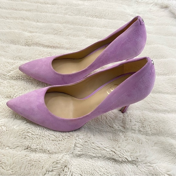 Sam Edelman Hazel Suede Pointed-Toe Pumps Heels Lavender Purple Size 9 - Picture 4 of 15